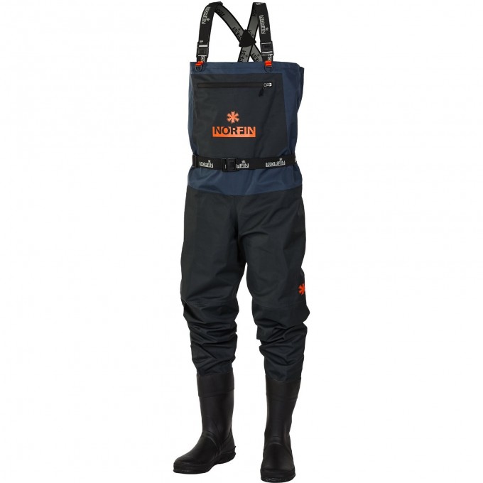 Полукомбинезон забродный NORFIN PILOT BOOTFOOT р.44-L с сапогами 82231-44-L